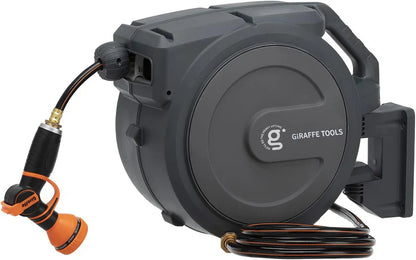 50ft Heavy-Duty Auto-Rewind Hose Reel – Weatherproof